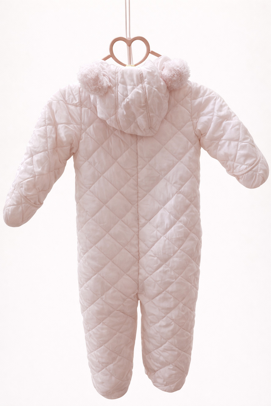 First Impressions Baby 18M Quilted Bunting Suit Hooded Soft Pink Winter Soft